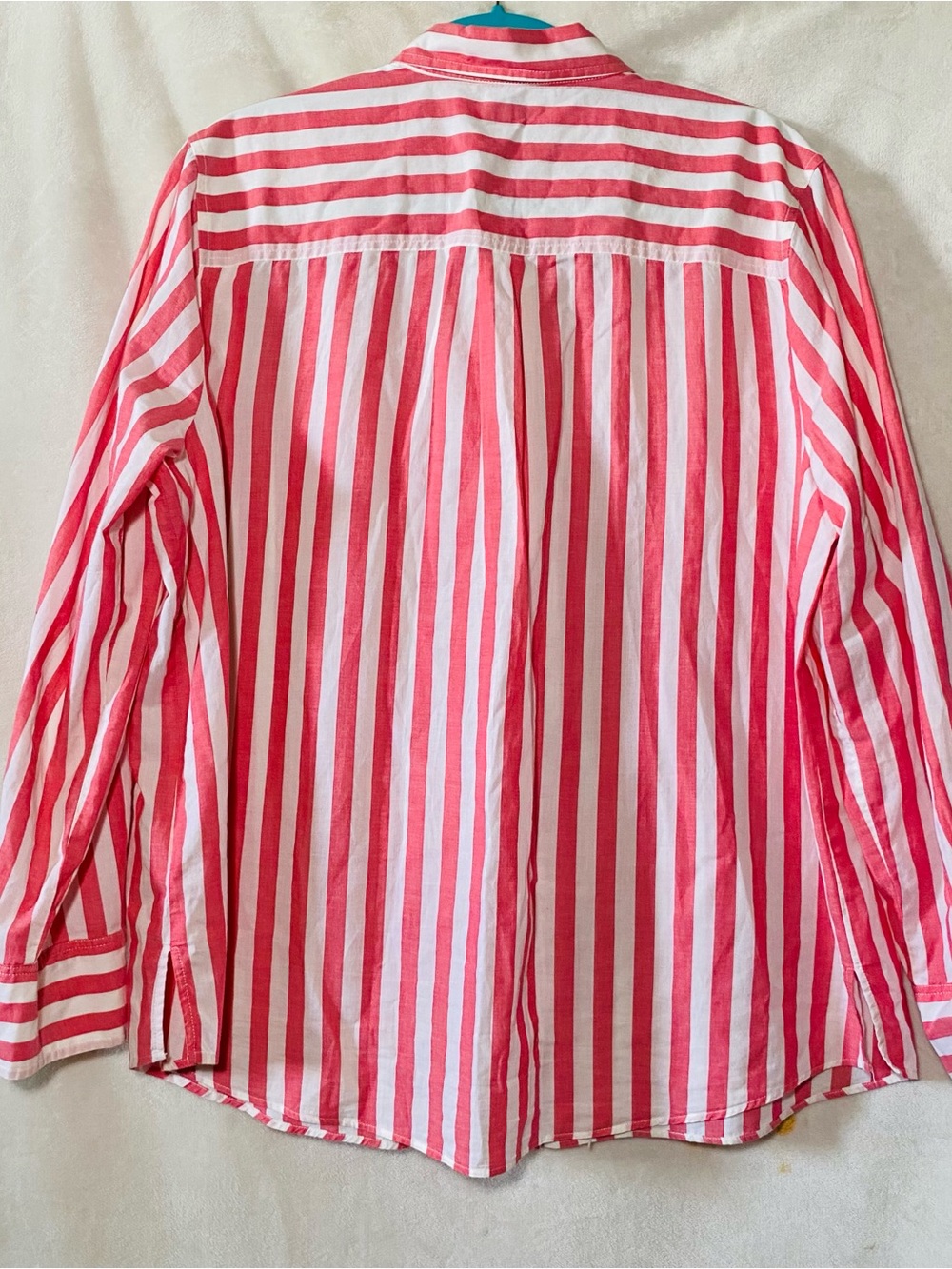 J. Crew Women Pink & White Vertical Stripe Button-Down Shirt - Picture 4 of 6